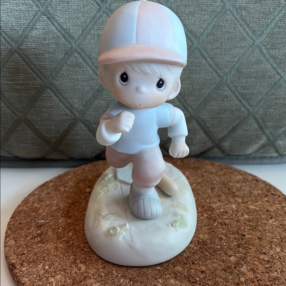 Precious Moments Boy Playing Baseball Figurine